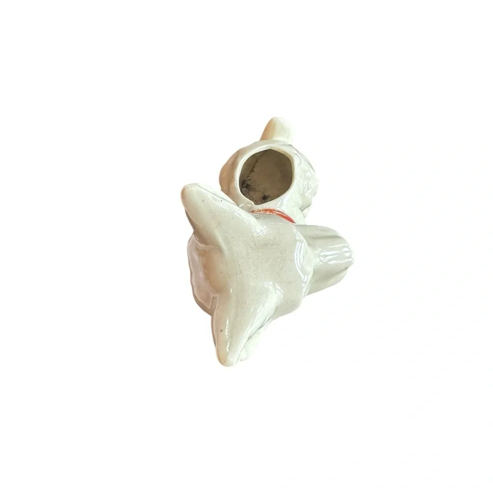 Vintage Ceramic‎ White Scottish Terrier Dog Planter